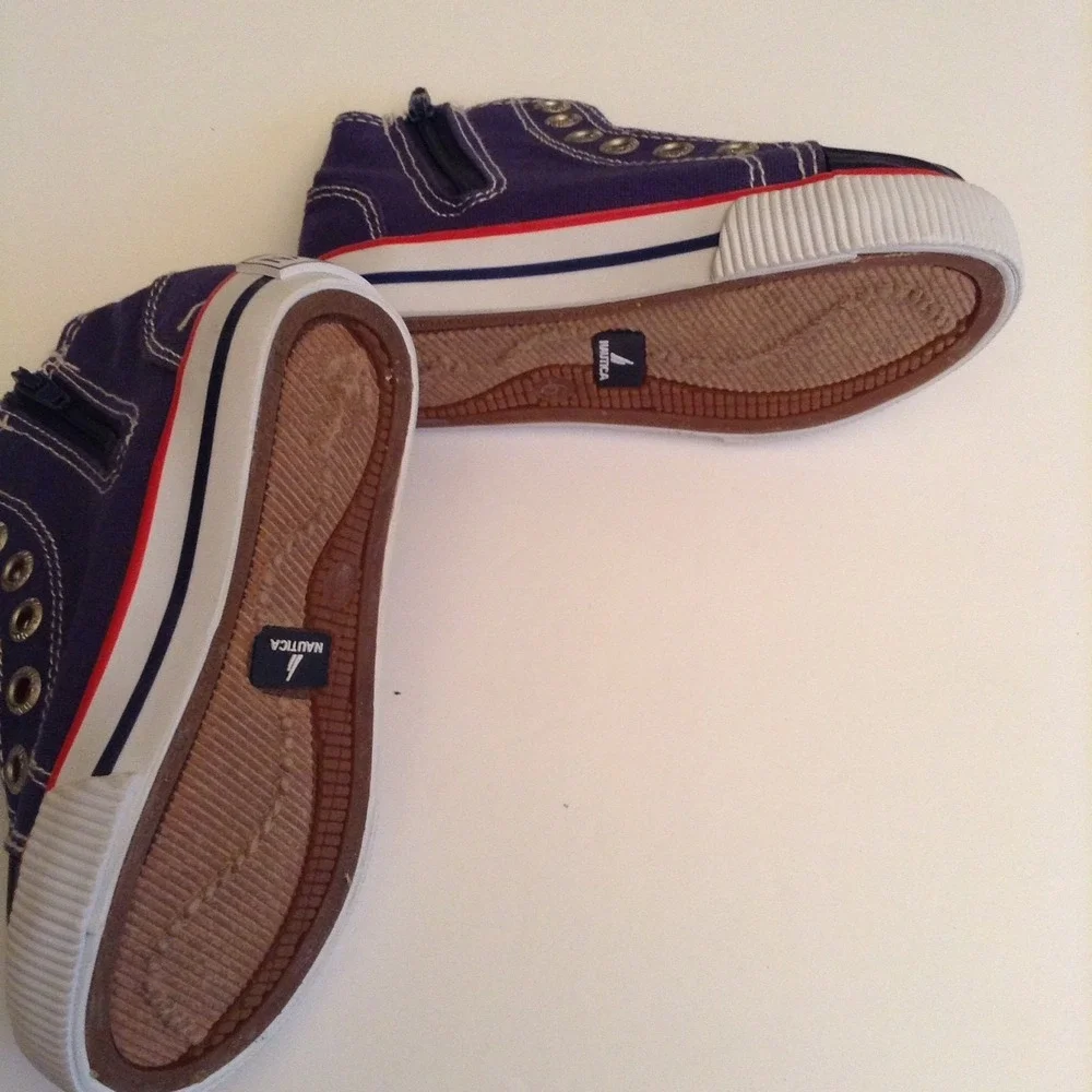 Nautica Toddler Shoes Size 6 Shellback Hightop Laceup BK